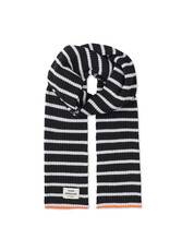 Mads Norgaard MADS NØRGAARD YOTA SCARF - BLACK/VANILLA ICE