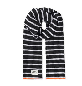 Mads Norgaard MADS NØRGAARD YOTA SCARF - BLACK/VANILLA ICE