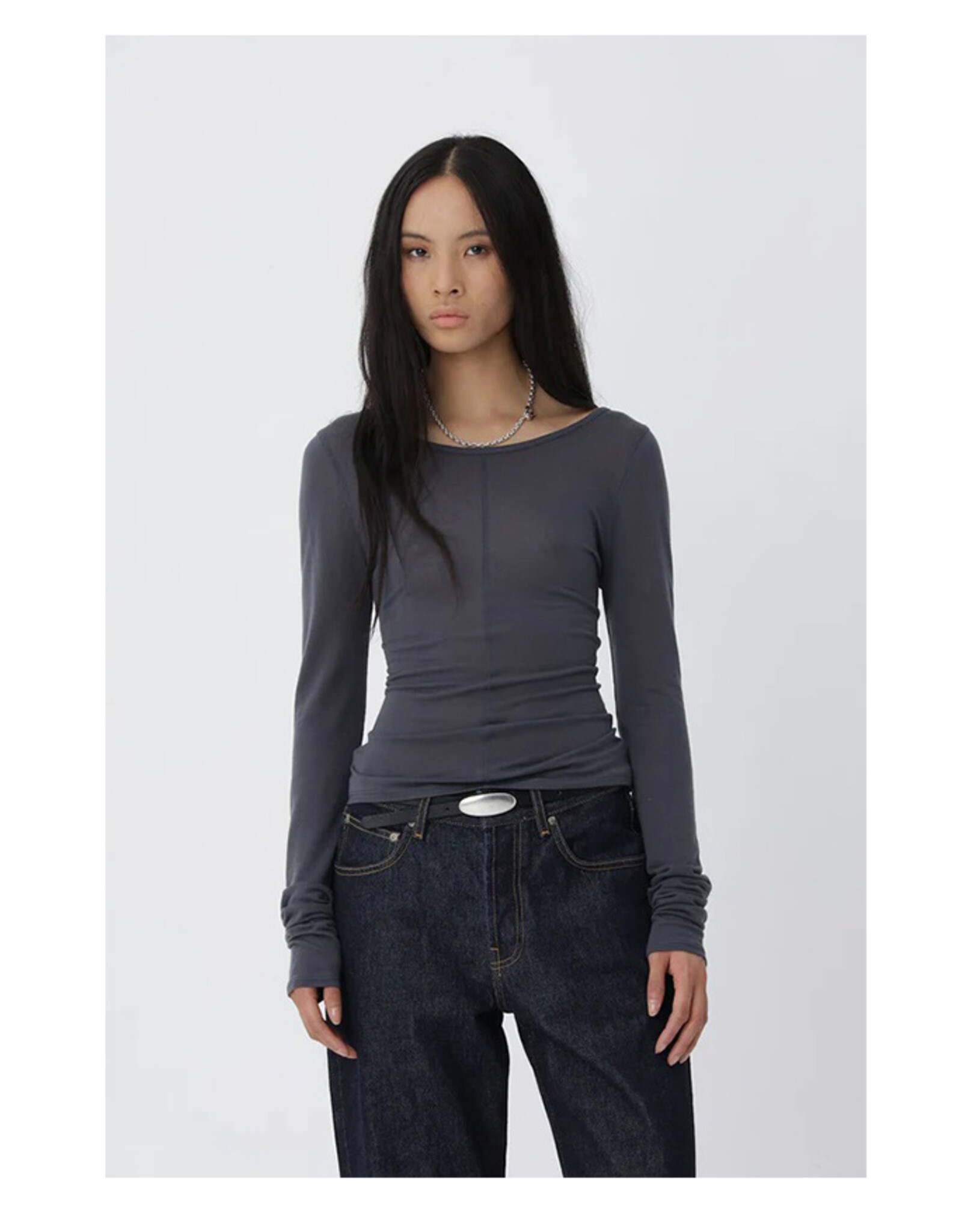 Won Hundred WON HUNDRED SVENJA SHIRT - BLACKENED  PEARL