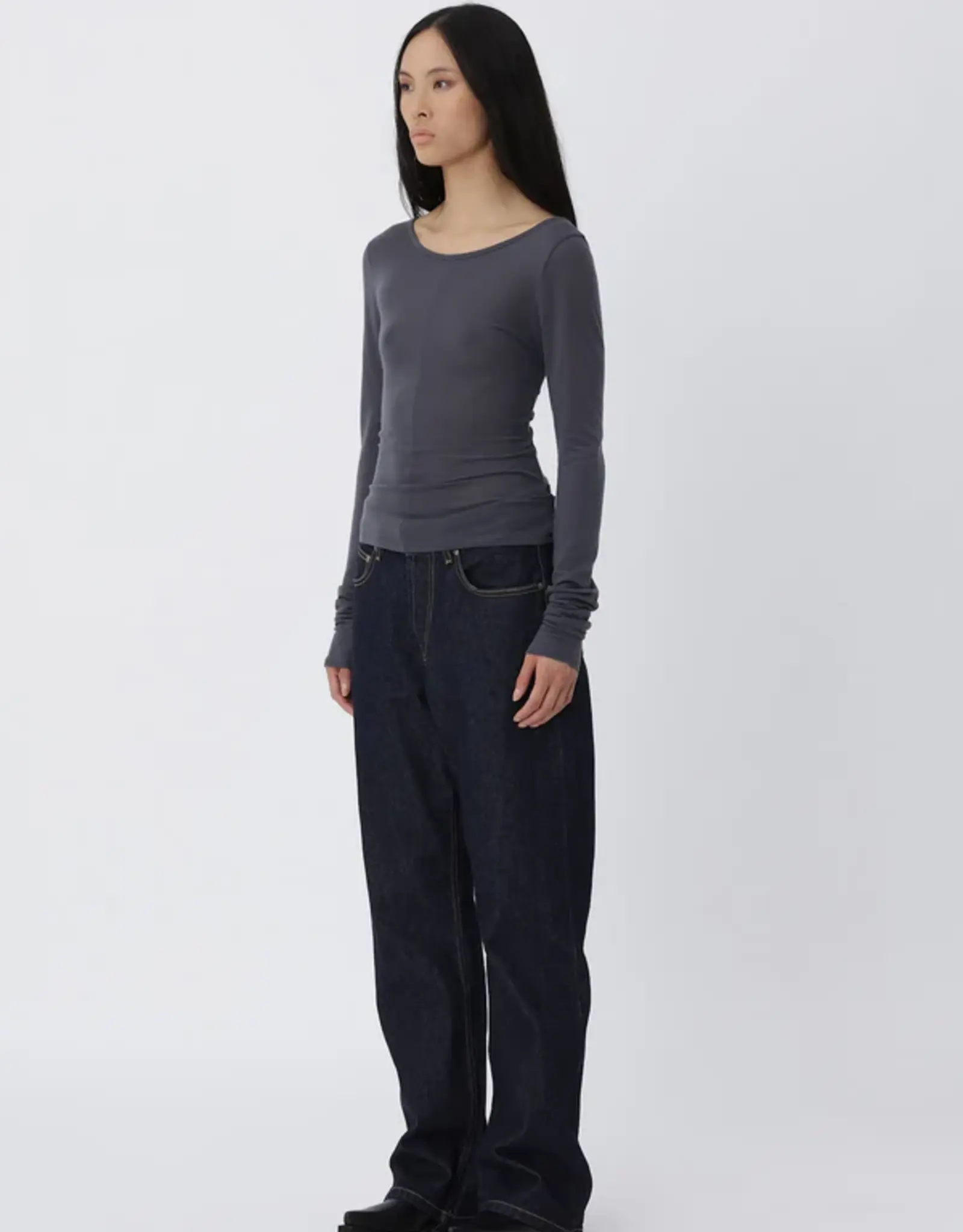 Won Hundred WON HUNDRED SVENJA SHIRT - BLACKENED  PEARL