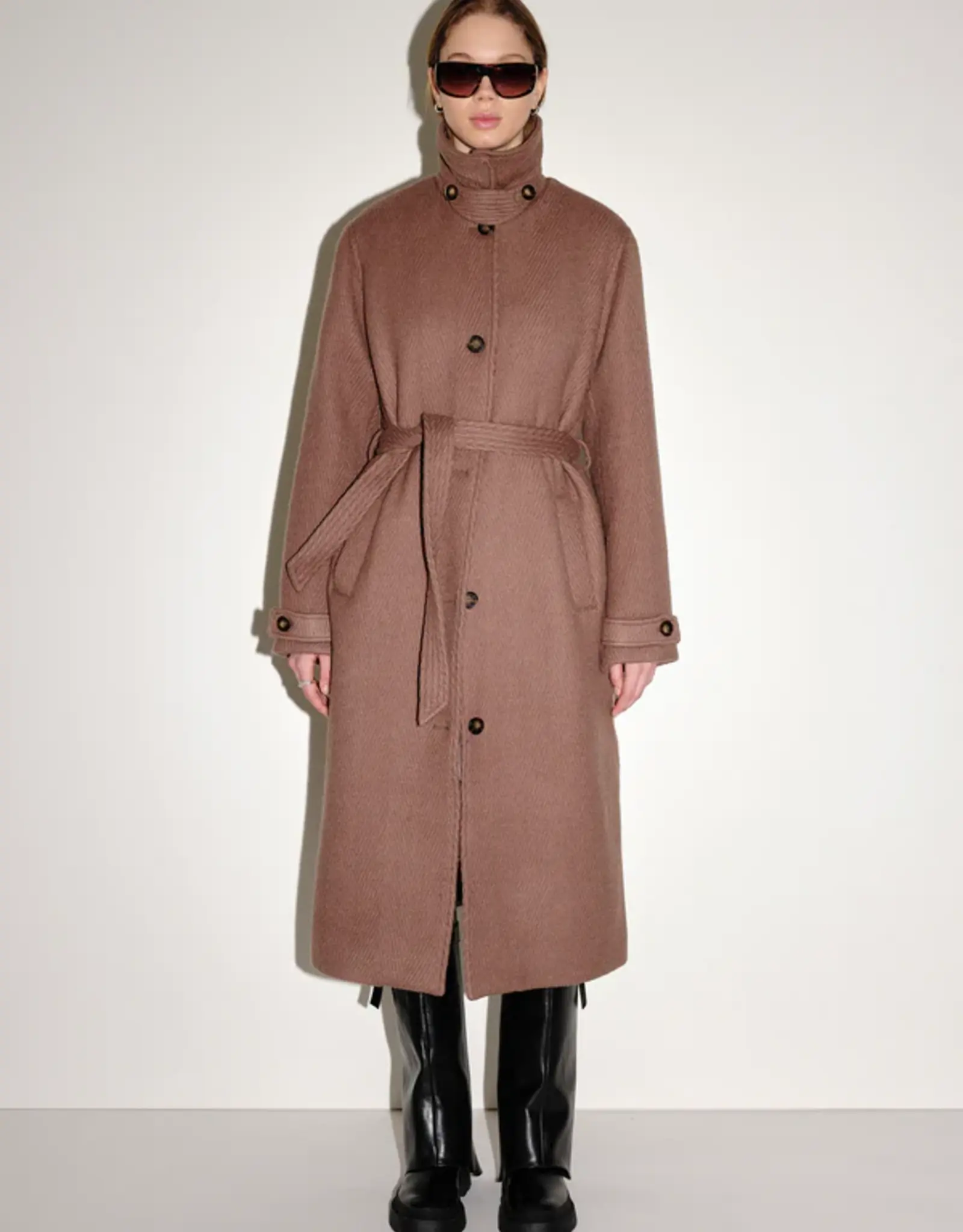 Won Hundred WON HUNDRED AMORA COAT WOOL - TAUPE GREY
