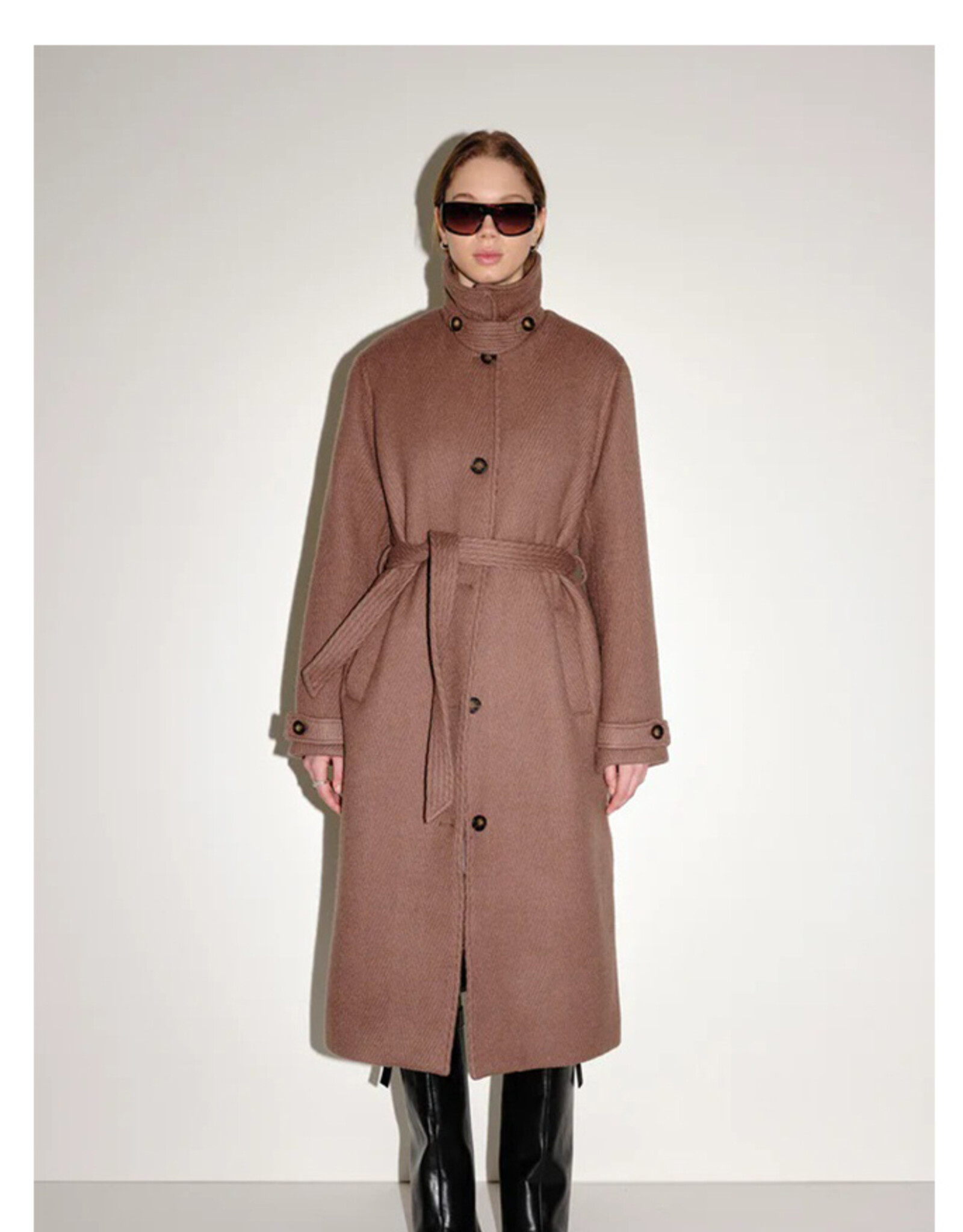 Won Hundred WON HUNDRED AMORA COAT WOOL - TAUPE GREY