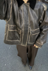 Soaked in Luxury SOAKED IN LUXURY FIORELLA CASUAL JACKET - CHOCOLATE