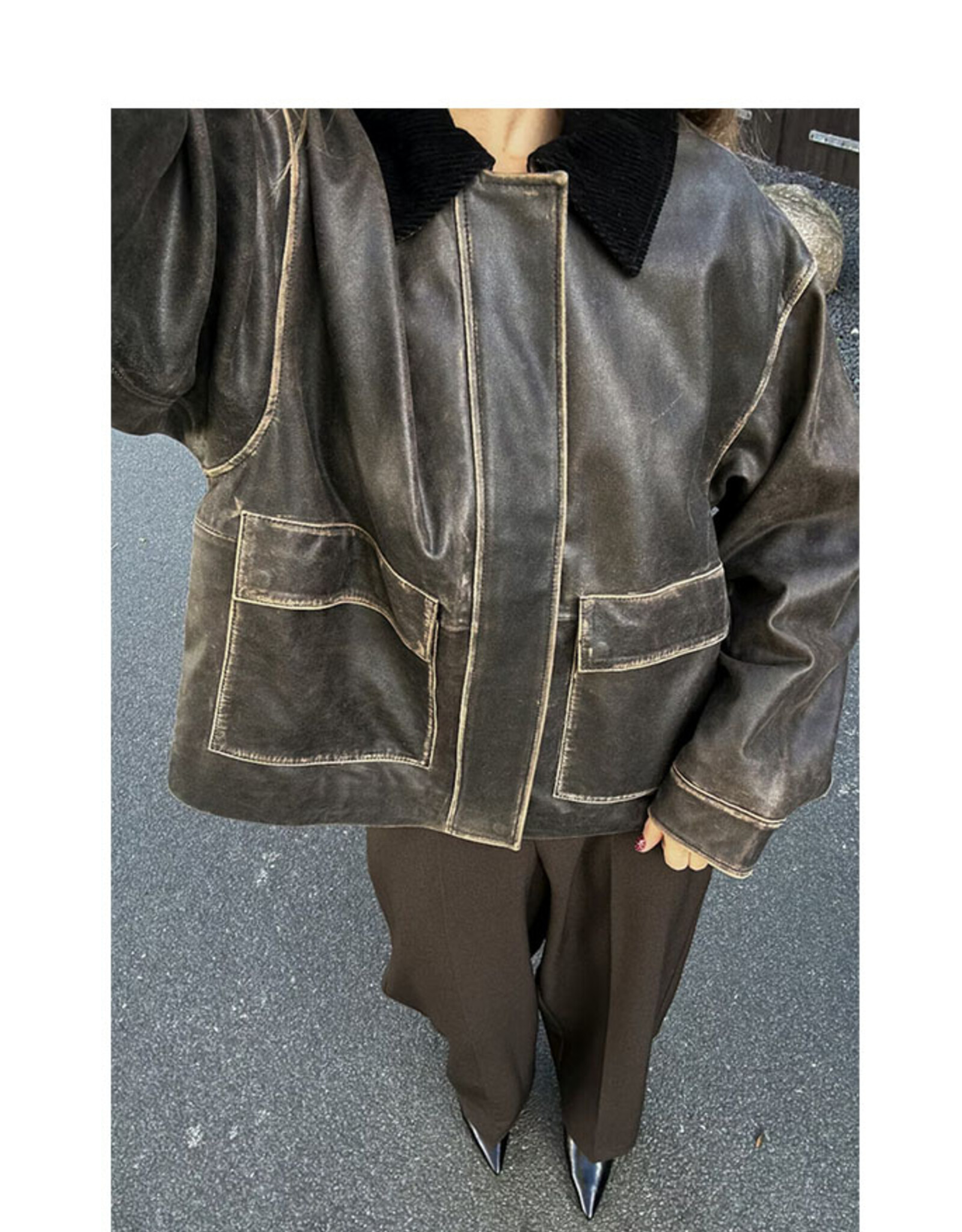 Soaked in Luxury SOAKED IN LUXURY FIORELLA CASUAL JACKET - CHOCOLATE
