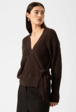 Soaked SOAKED IN LUXURY TUESDAY WRAP CARDIGAN - CHOCOLATE