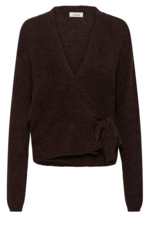Soaked SOAKED IN LUXURY TUESDAY WRAP CARDIGAN - CHOCOLATE