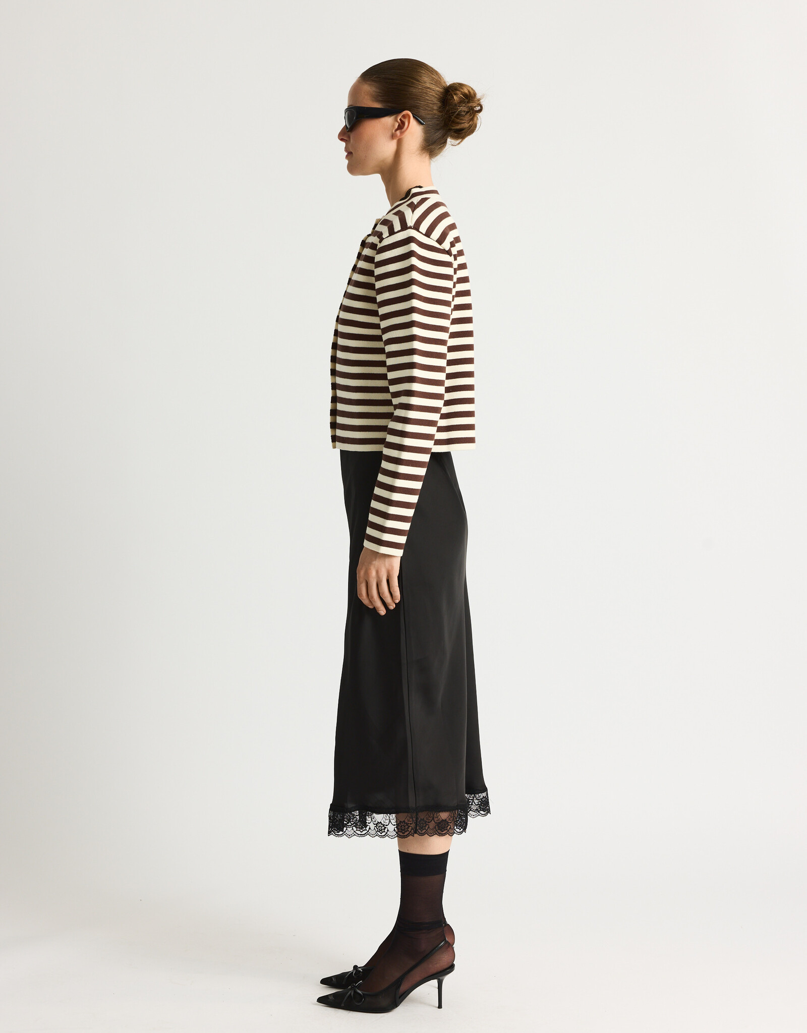 RÉSUMÉ KODY KNIT CARDIGAN - CREME STRIPE