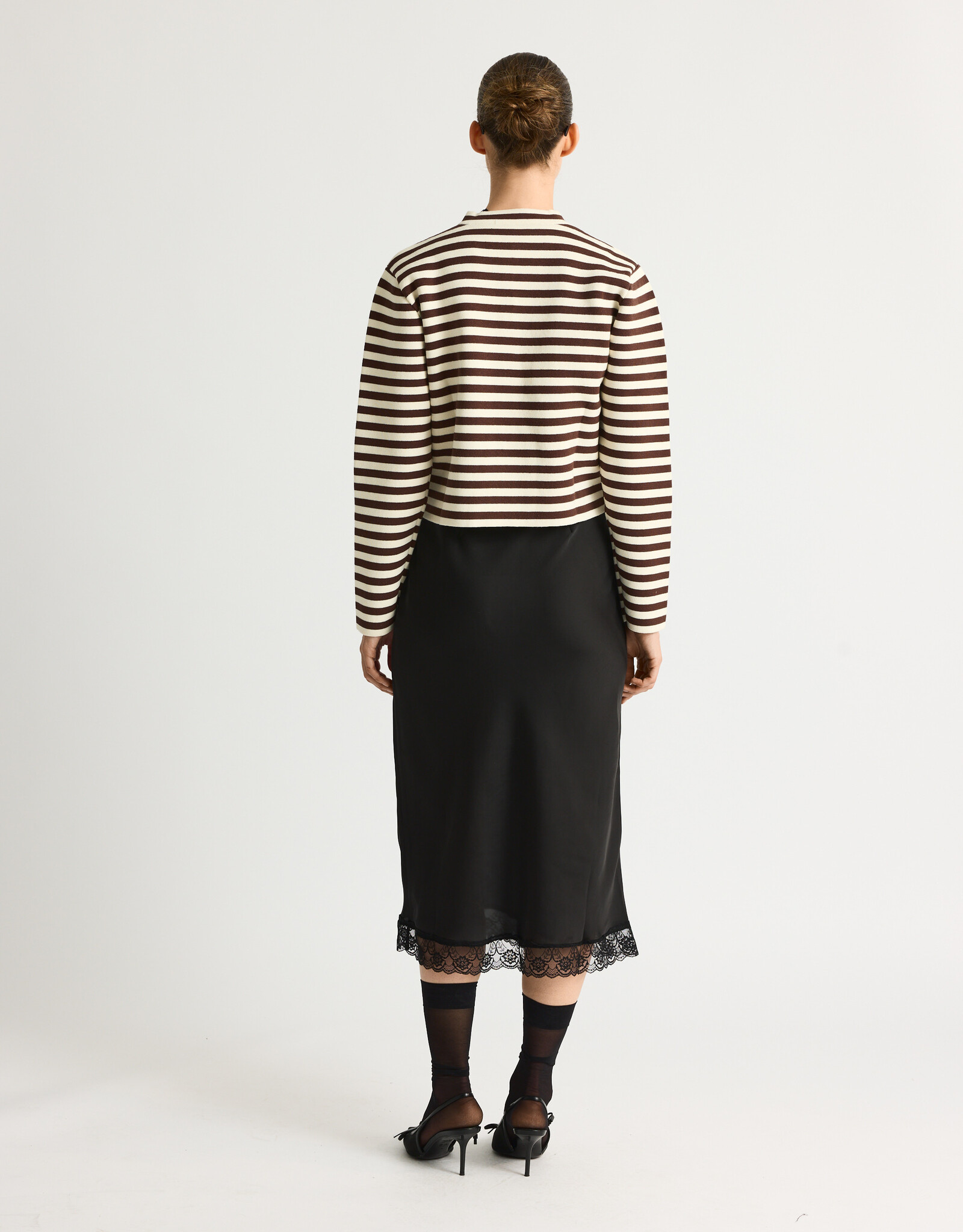 RÉSUMÉ KODY KNIT CARDIGAN - CREME STRIPE