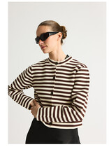 RÉSUMÉ KODY KNIT CARDIGAN - CREME STRIPE
