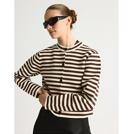 RÉSUMÉ KODY KNIT CARDIGAN - CREME STRIPE