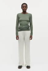 Mads Norgaard MADS NØRGAARD STRIPE TUBA TEE - SEA SPRAY/BLACK