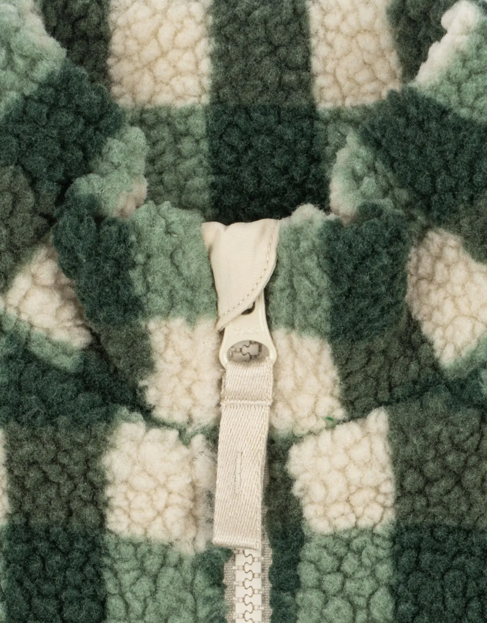 Konges Sløjd KONGES SLØJD JODY TEDDY JACKET - GREEN CHECK