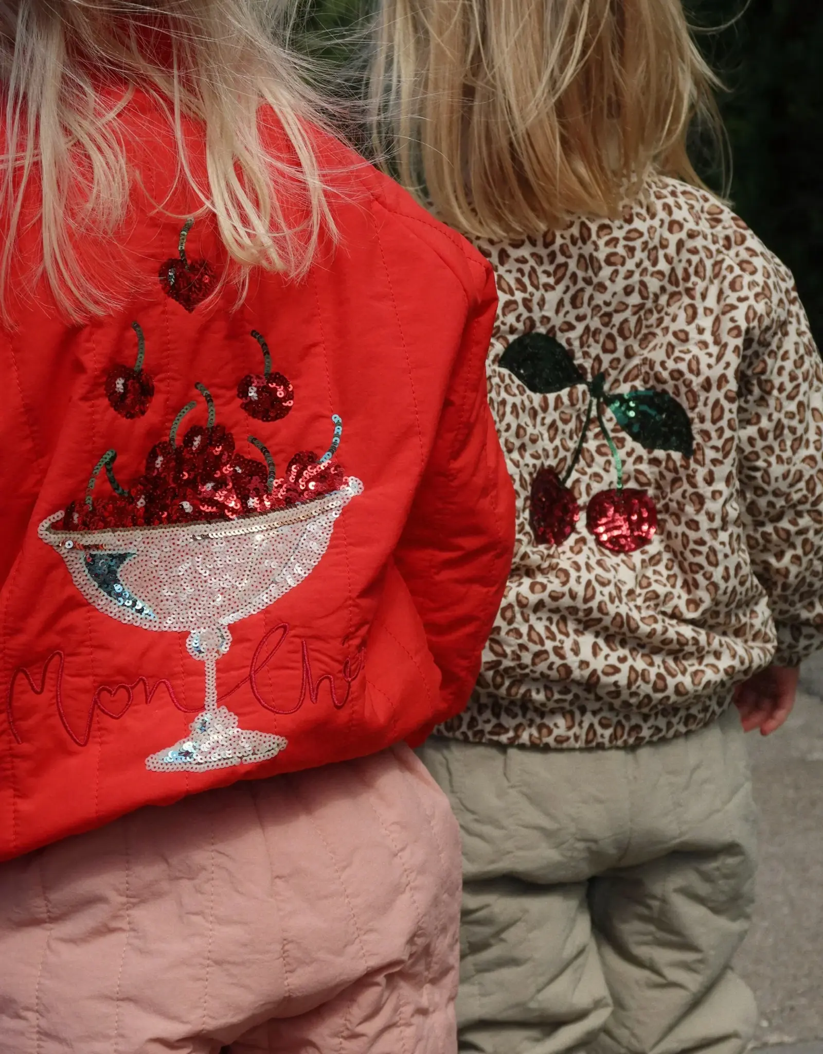 Konges Sløjd KONGES SLØJD SEQUIN BOMBER JACKET - FIERY RED