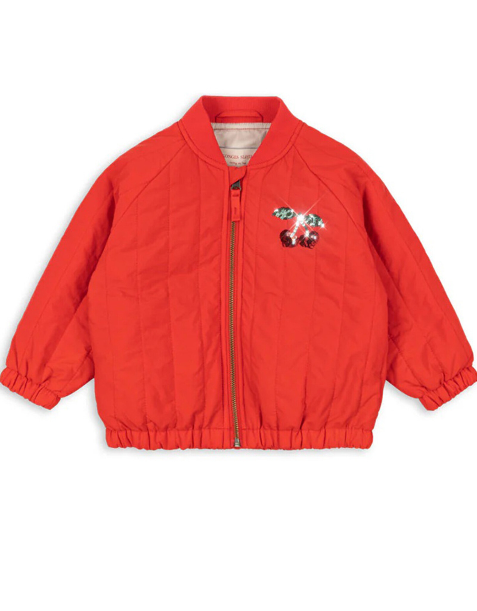Konges Sløjd KONGES SLØJD SEQUIN BOMBER JACKET - FIERY RED
