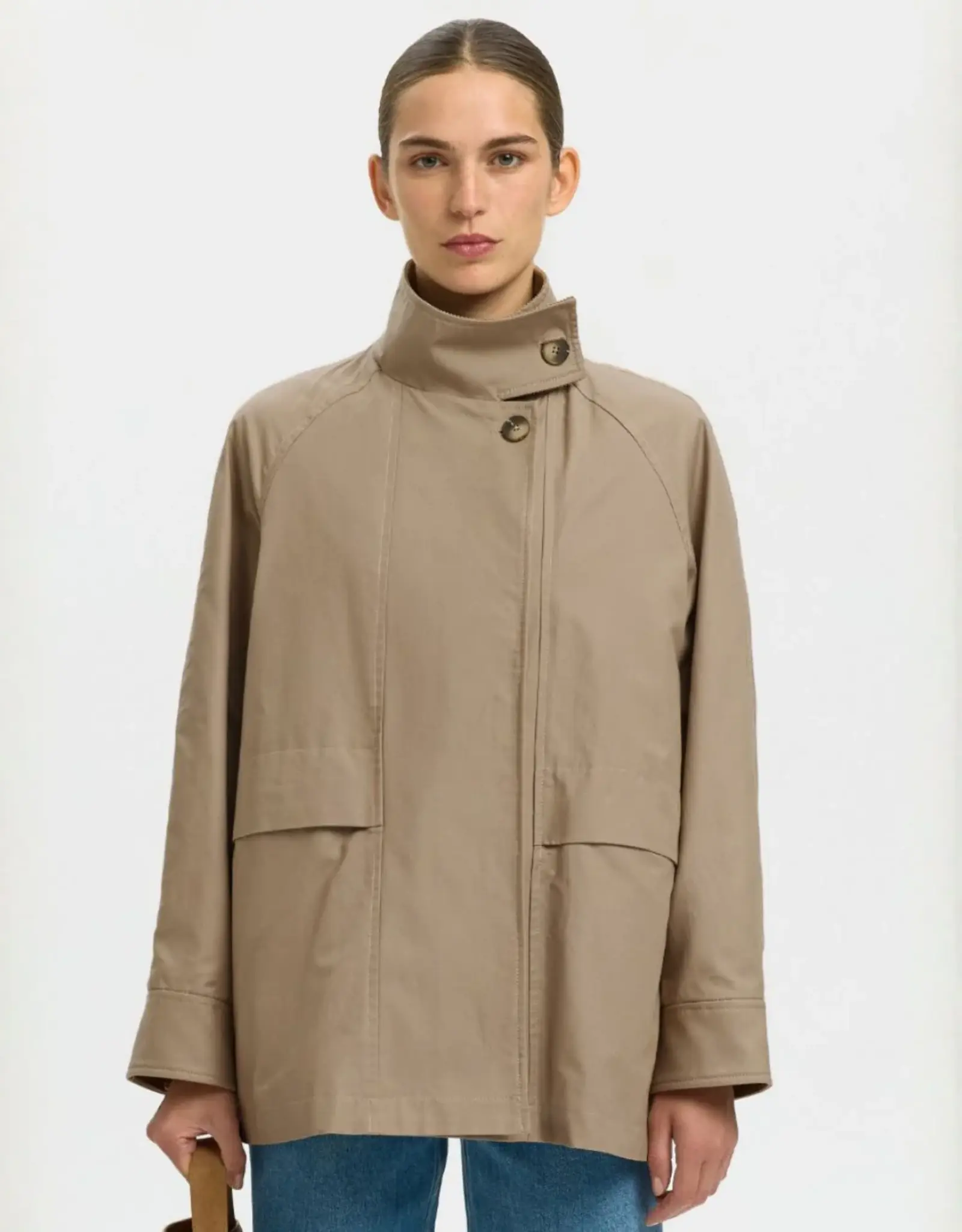 Selected Femme SELECTED FEMME KYLIE JACKET - WEATHERED TEAK