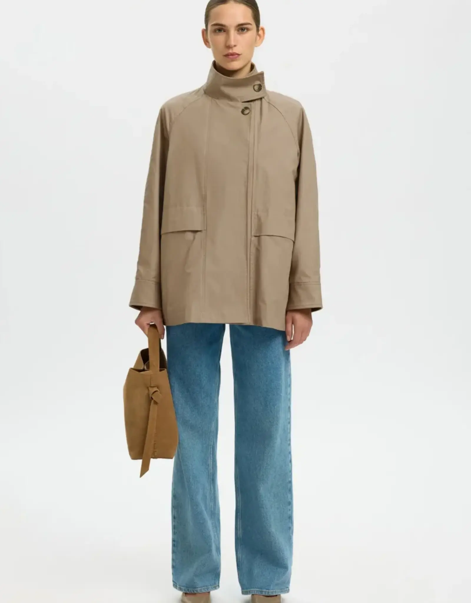 Selected Femme SELECTED FEMME KYLIE JACKET - WEATHERED TEAK