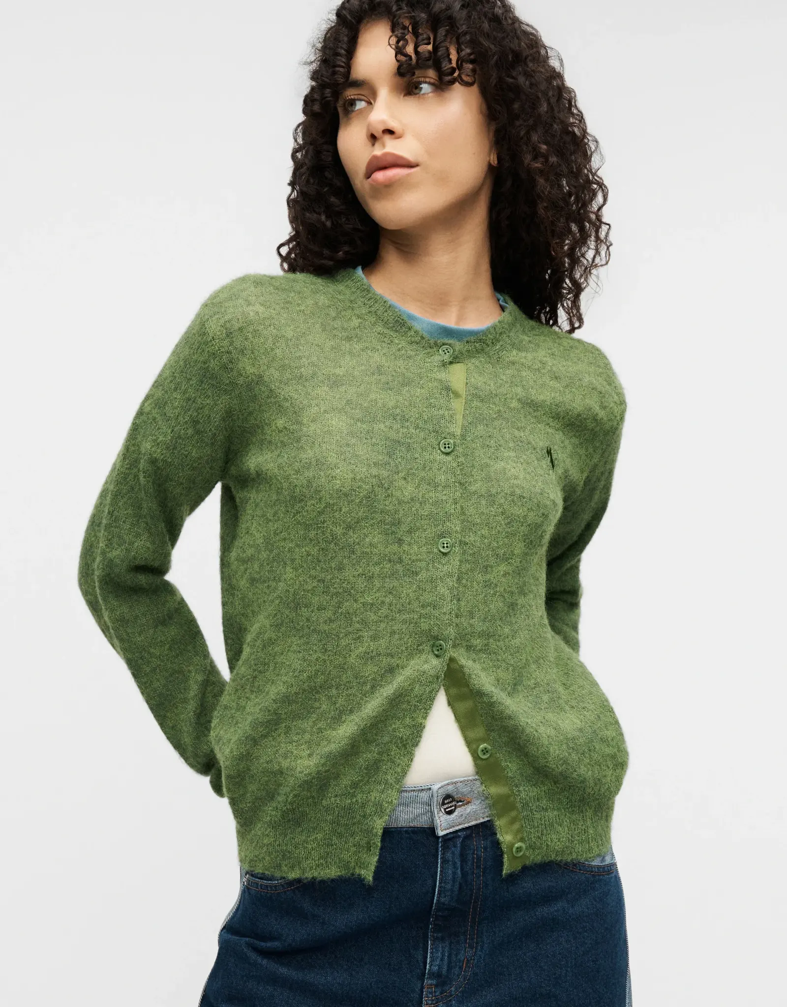 Mads Norgaard MADS NØRGAARD GARZATI CARDIGAN - SEA SPRAY