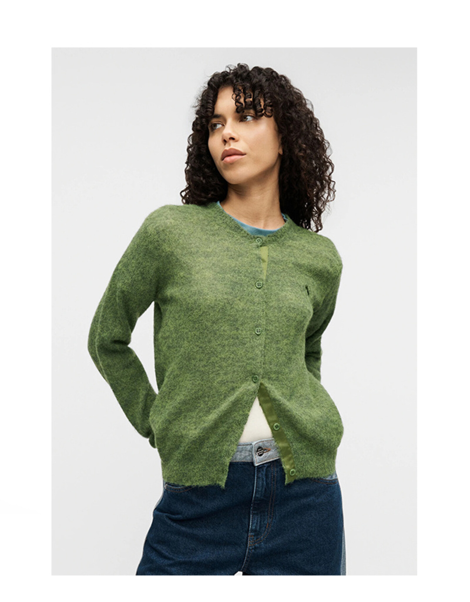 Mads Norgaard MADS NØRGAARD GARZATI CARDIGAN - SEA SPRAY