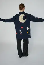 STELLA NOVA BEAD EMBELLISHED SHIRT - NAVY