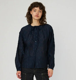 STELLA NOVA FLOWER JACQUARD SHIRT - NAVY