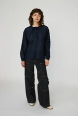 STELLA NOVA FLOWER JACQUARD SHIRT - NAVY