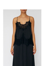 STELLA NOVA DELICATE LACE TOP - BLACK