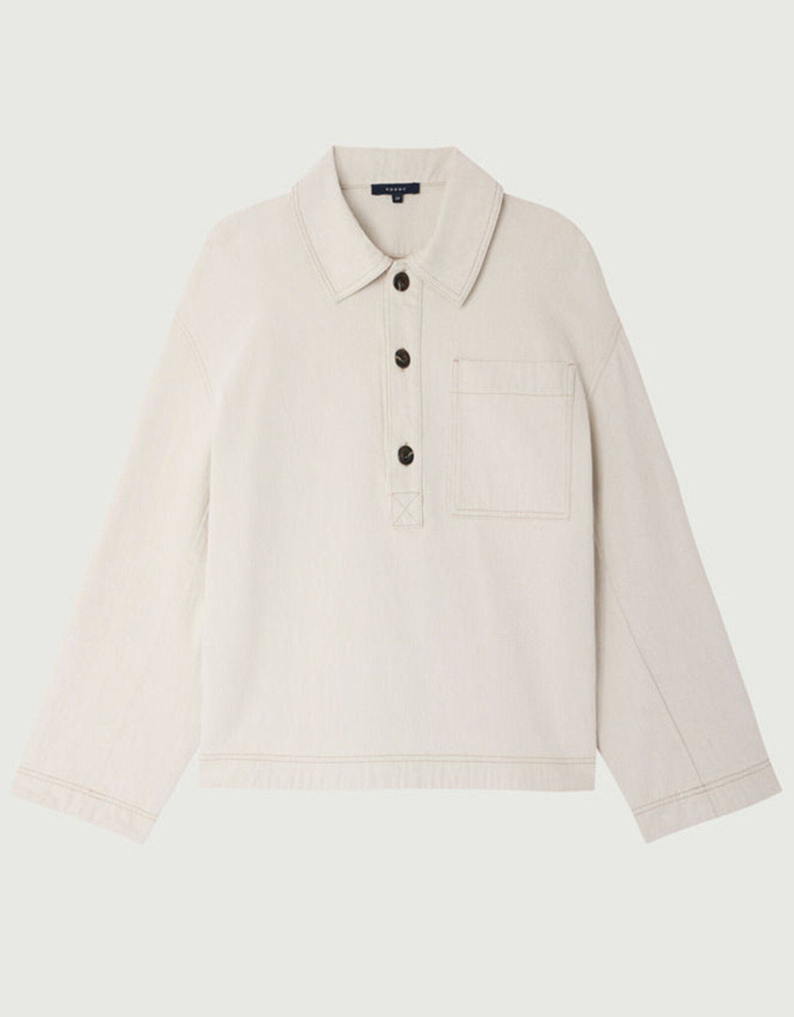 soeur SOEUR AUSTIN DENIM BLOUSE - LIGHT