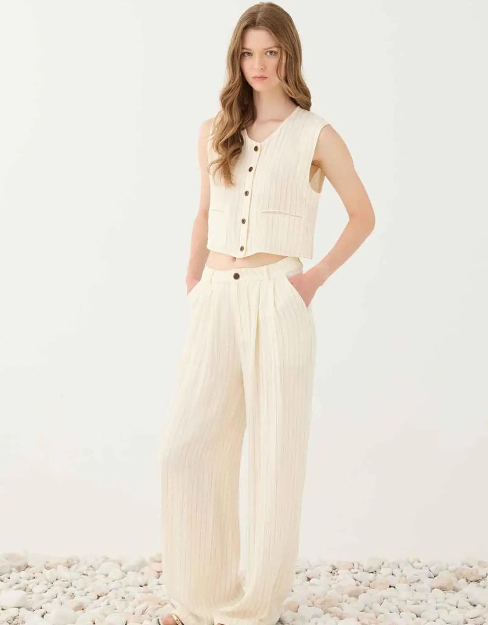 Eleh ELEH TROUSERS - PANNA