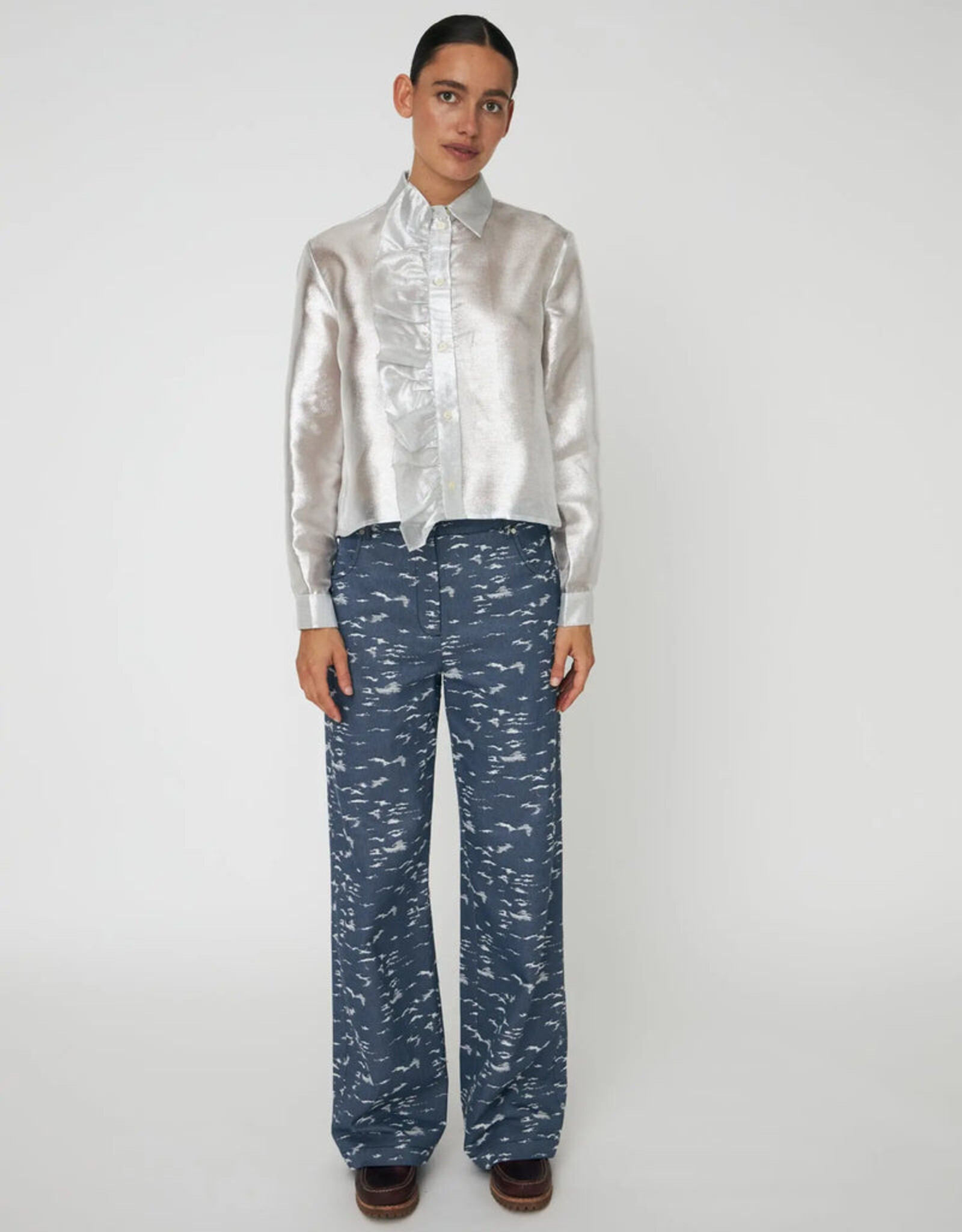STELLA NOVA SILVER CRISP SHIRT - SILVER
