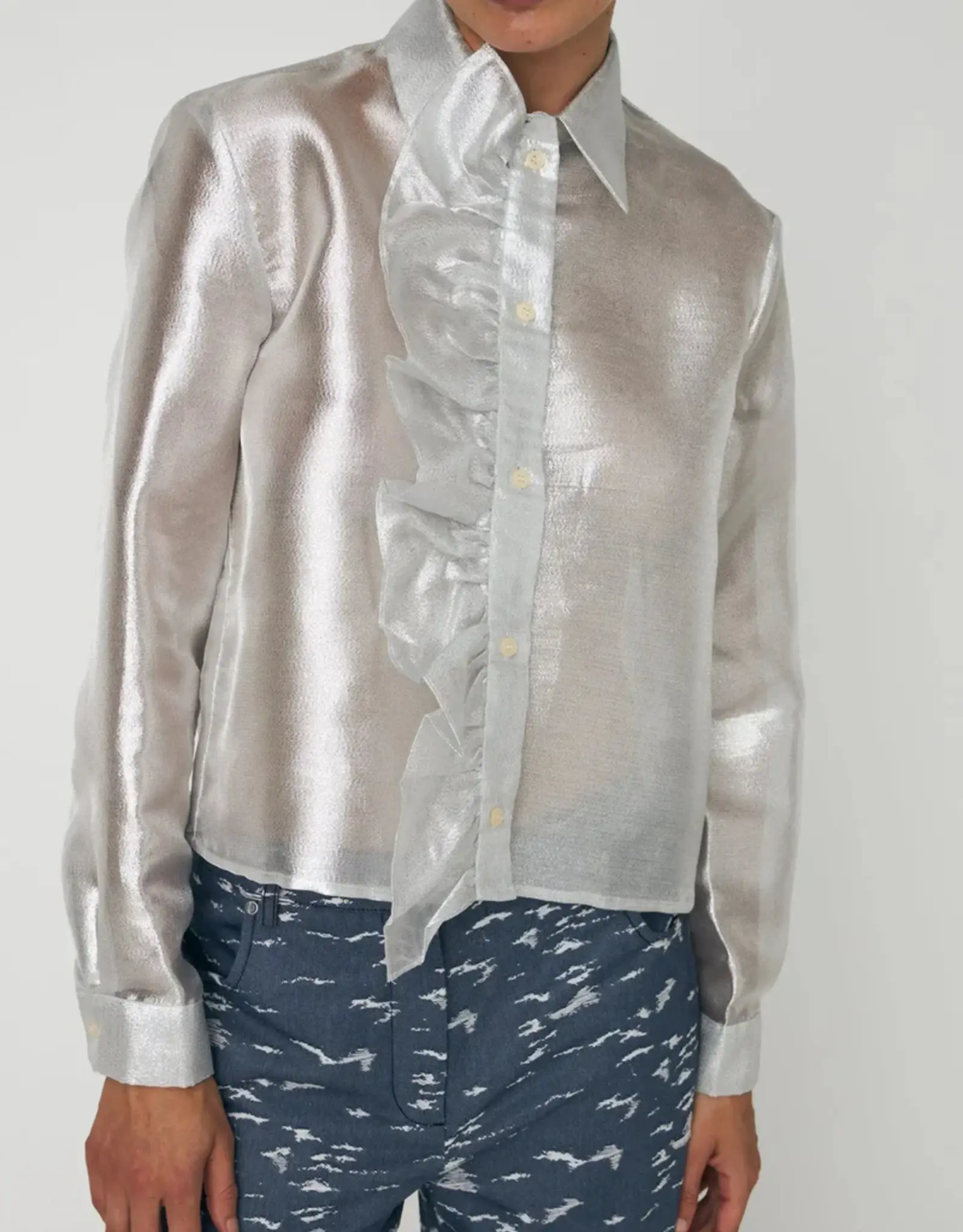 STELLA NOVA SILVER CRISP SHIRT - SILVER