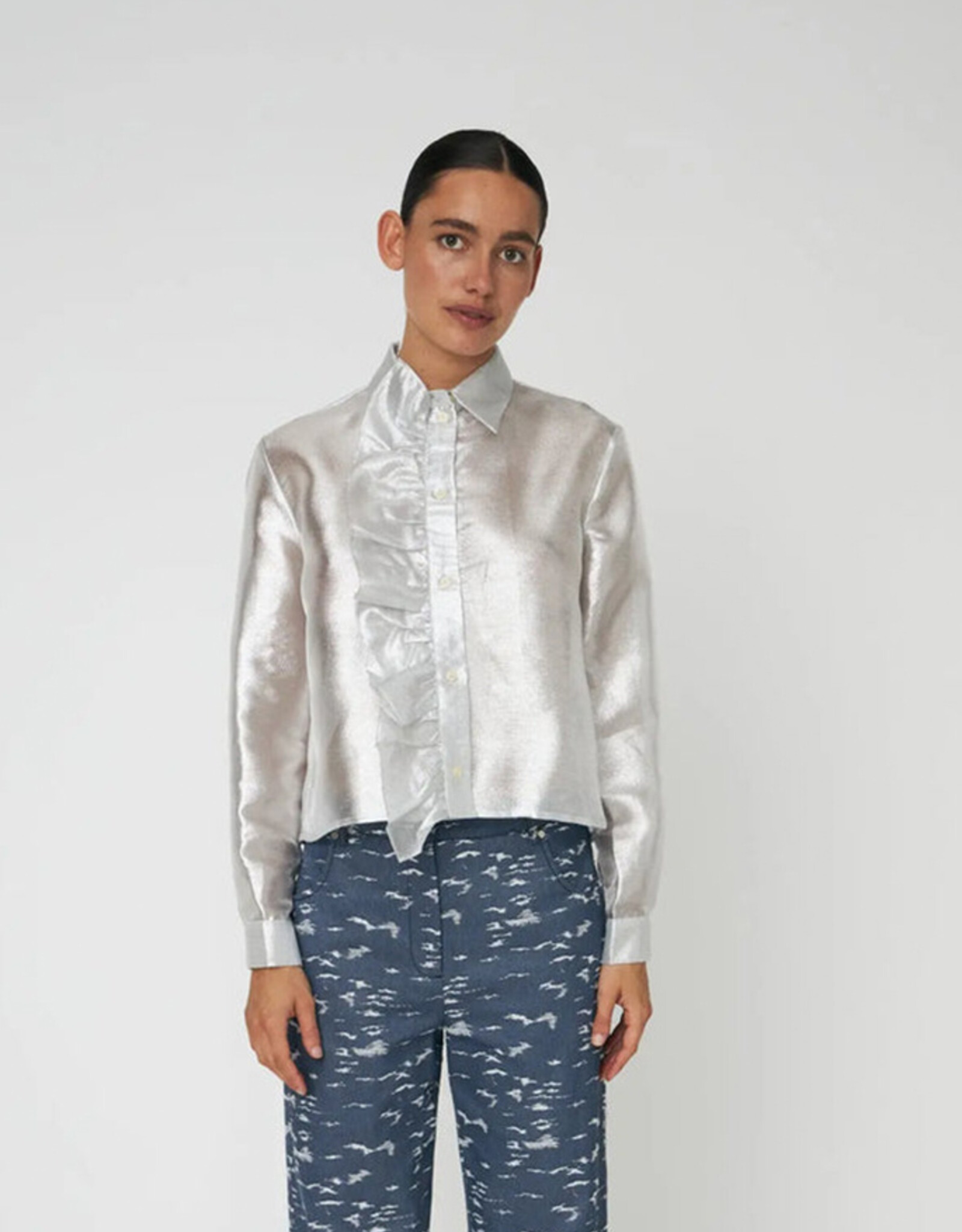 STELLA NOVA SILVER CRISP SHIRT - SILVER