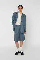 STELLA NOVA HERRINGBONE SUITING SHORT - AQUA GREEN