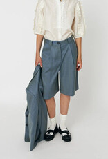 STELLA NOVA HERRINGBONE SUITING SHORT - AQUA GREEN