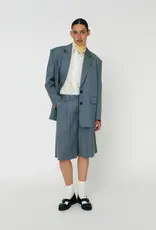 STELLA NOVA HERRINGBONE BLAZER - AQUA GREEN