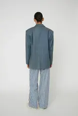 STELLA NOVA HERRINGBONE BLAZER - AQUA GREEN