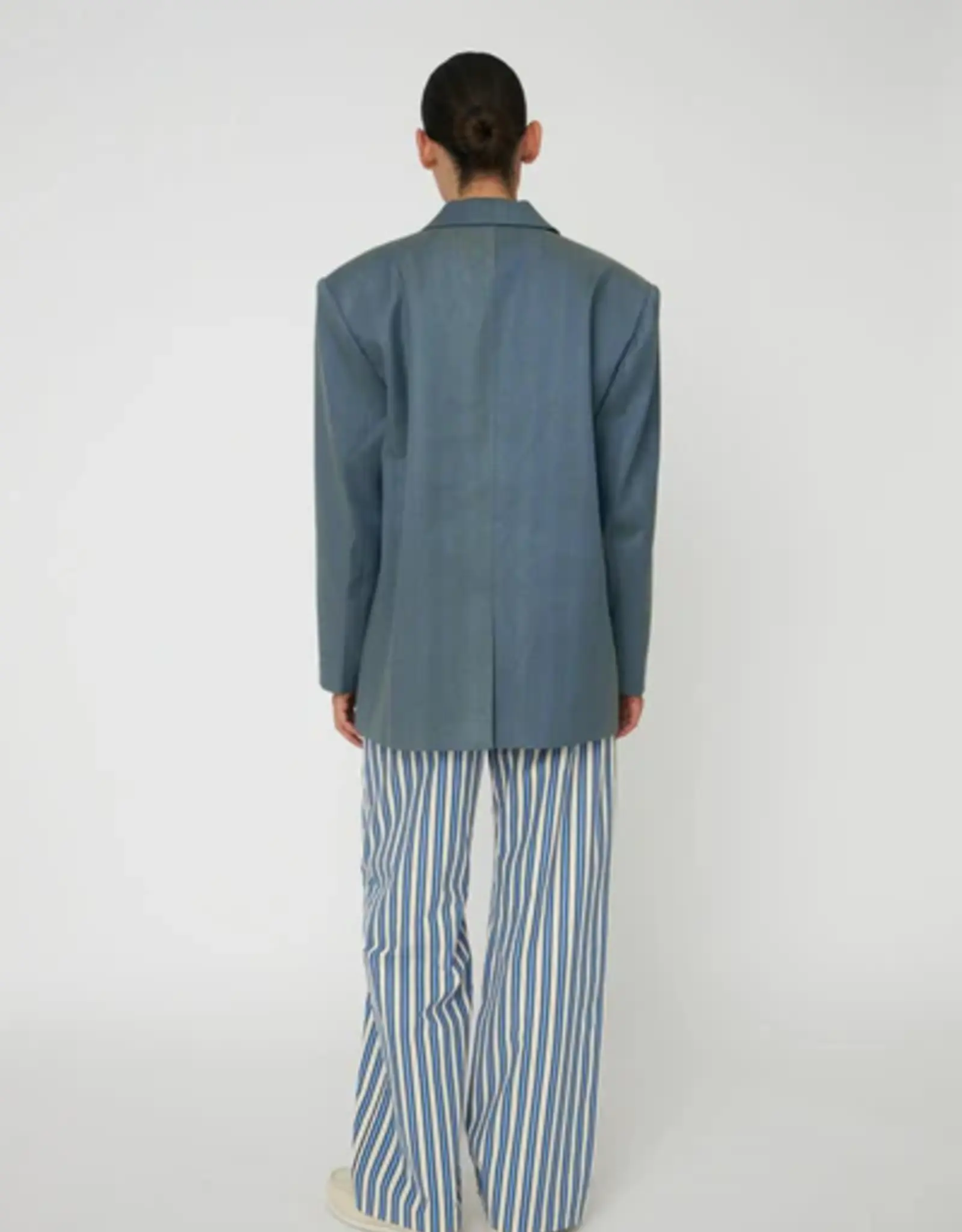 STELLA NOVA HERRINGBONE BLAZER - AQUA GREEN