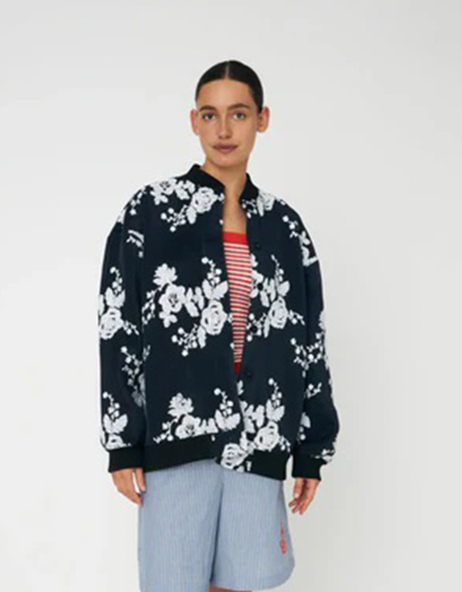 STELLA NOVA SEQUINS MESH JACKET - WHITE/BLUE