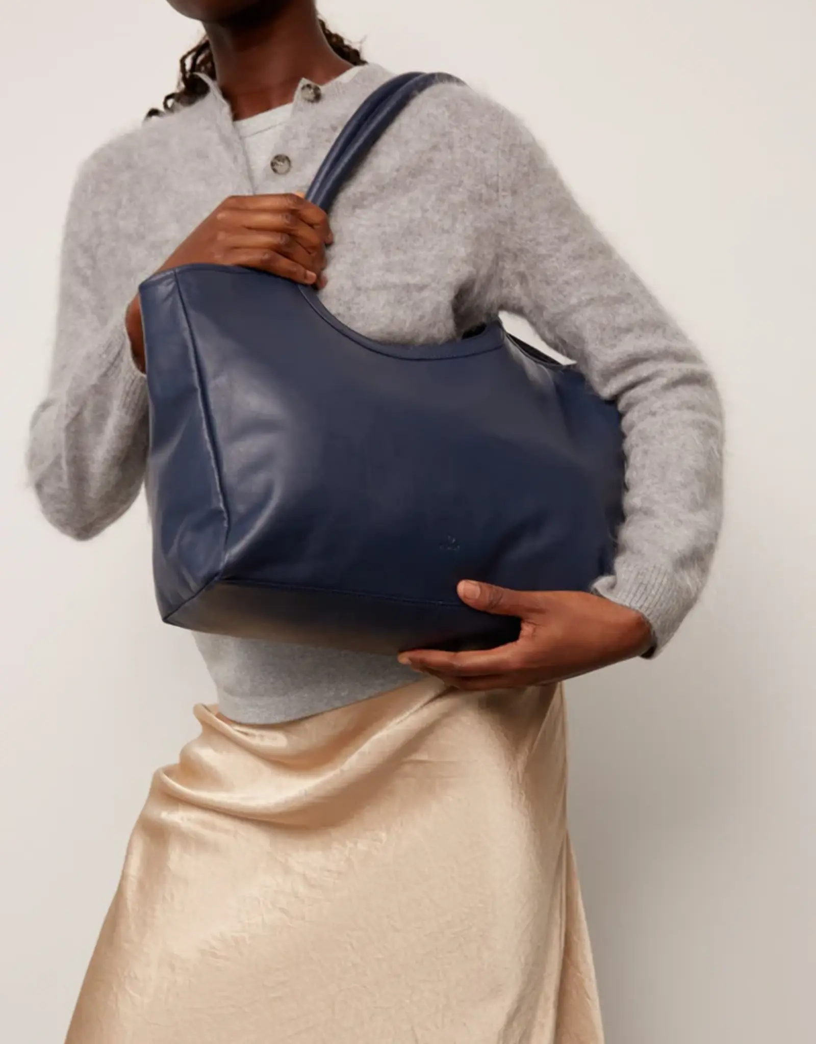 ADAX AMALFI SHOPPER SIENNA - DARK BLUE