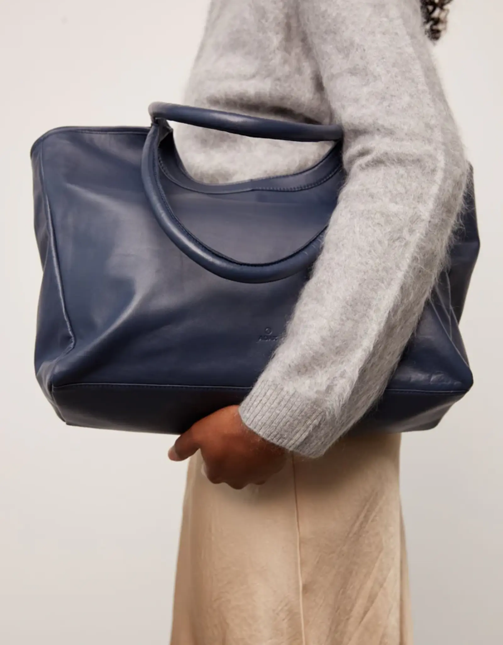 ADAX AMALFI SHOPPER SIENNA - DARK BLUE