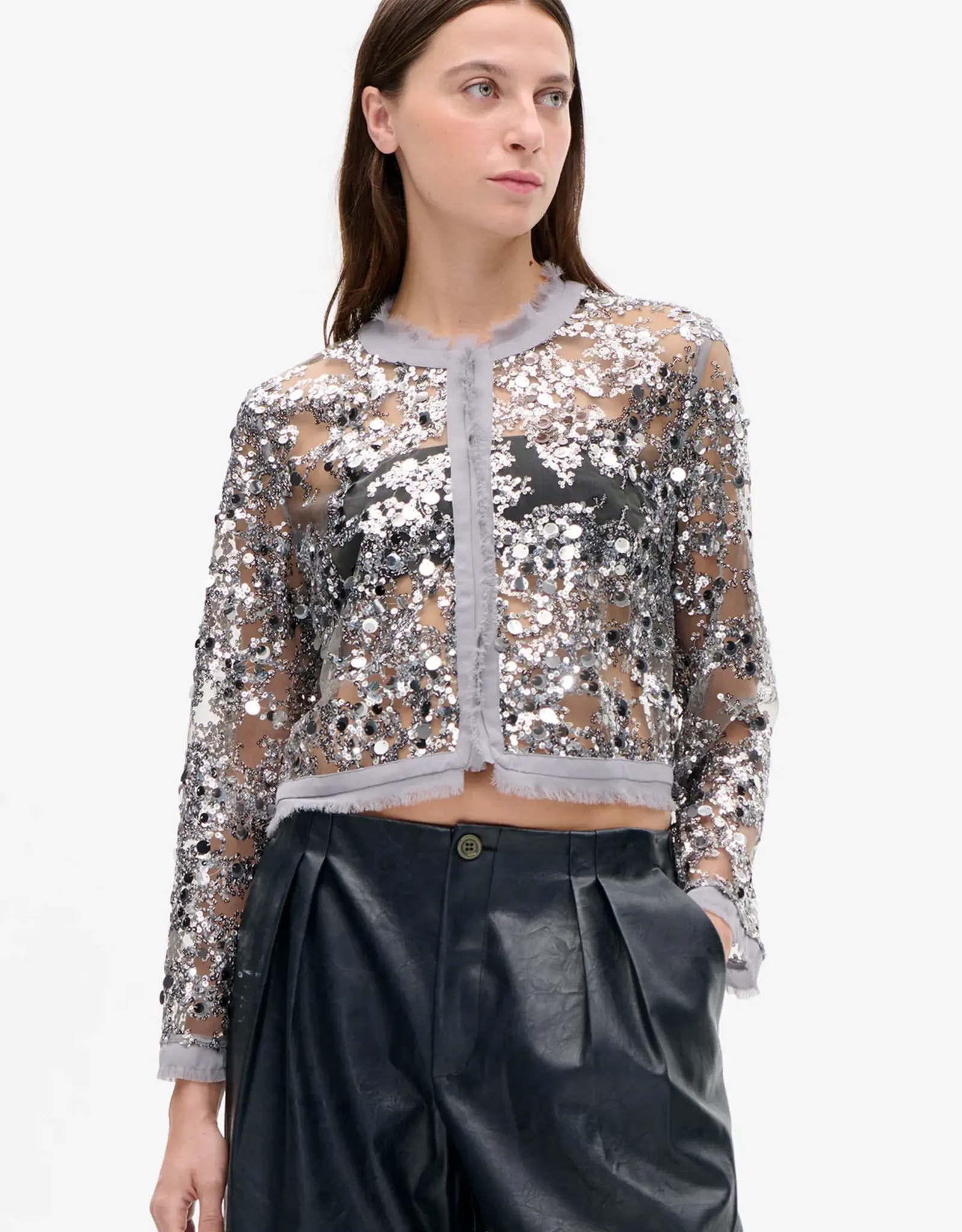 Baum Und Pferdgarten BAUM UND PFERDGARTEN BETHINA TOP - GREY SEQUINS