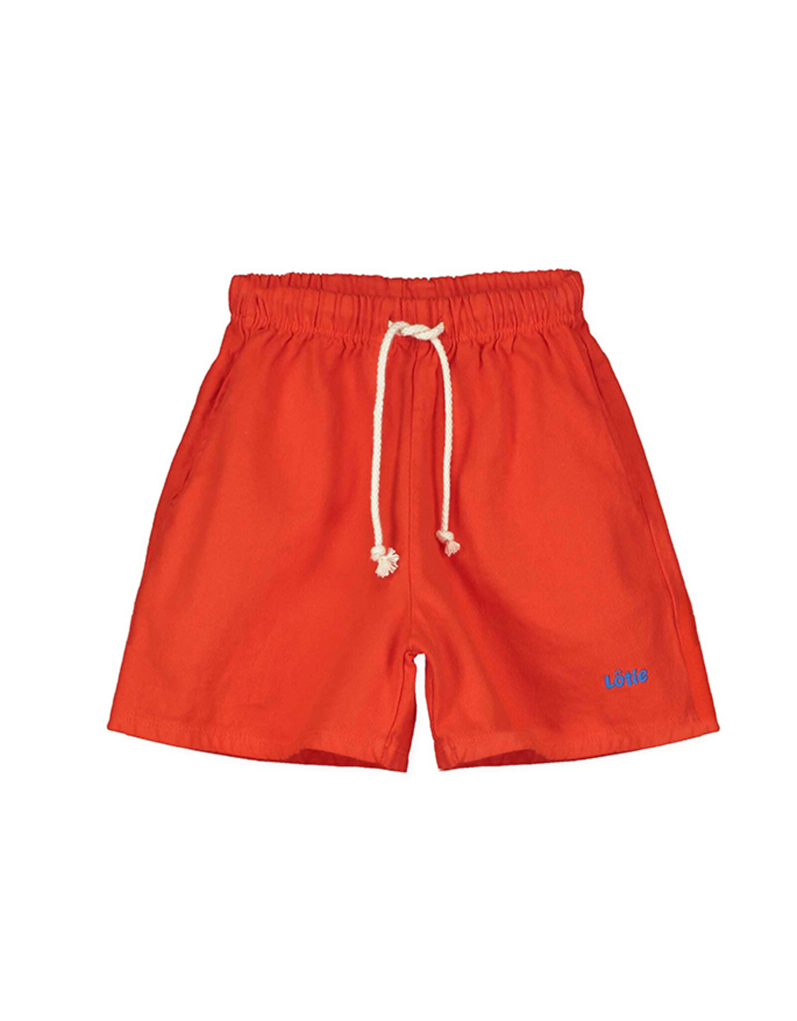LOTIE KIDS TWILL BERMUDA POCKETS - CORAL RED