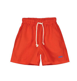 LOTIE KIDS TWILL BERMUDA POCKETS - CORAL RED