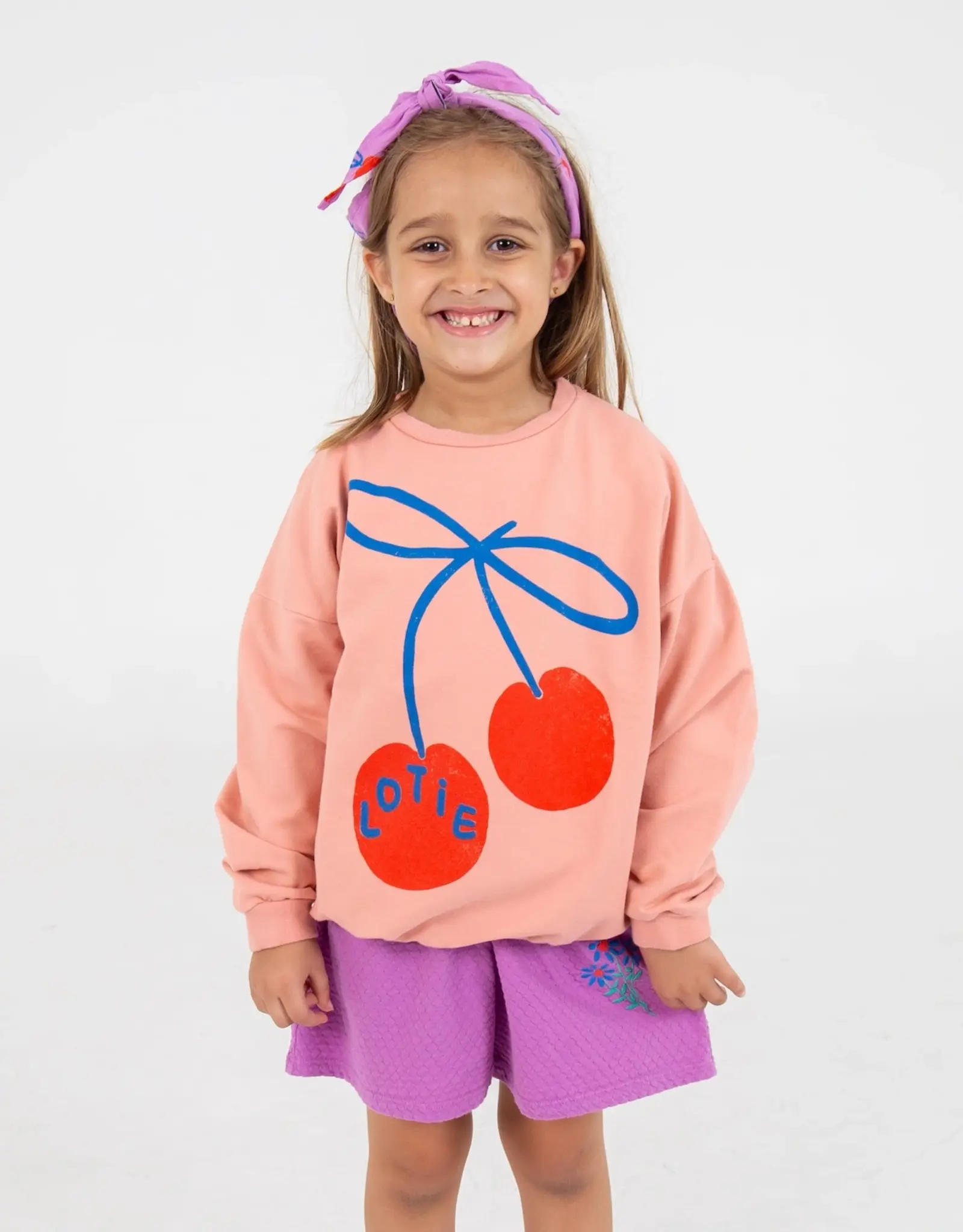 LOTIE KIDS CLAY PINK SWEATSHIRT - CHERRY