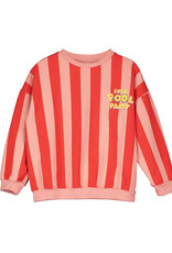 LOTIE KIDS RED STRIPES SWEATSHIRT - CLAY PINK