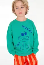 LOTIE KIDS HUGS MORNING SWEATSHIRT - GREEN
