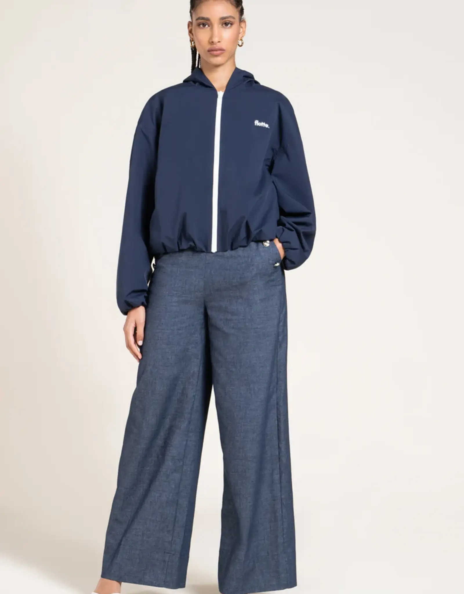 flotte FLOTTE DARIUS BOMBER JACKET - INDIGO