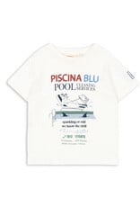 Konges Sløjd KONGES SLØJD BEACH ERA TEE - OFF WHITE/PISCINA