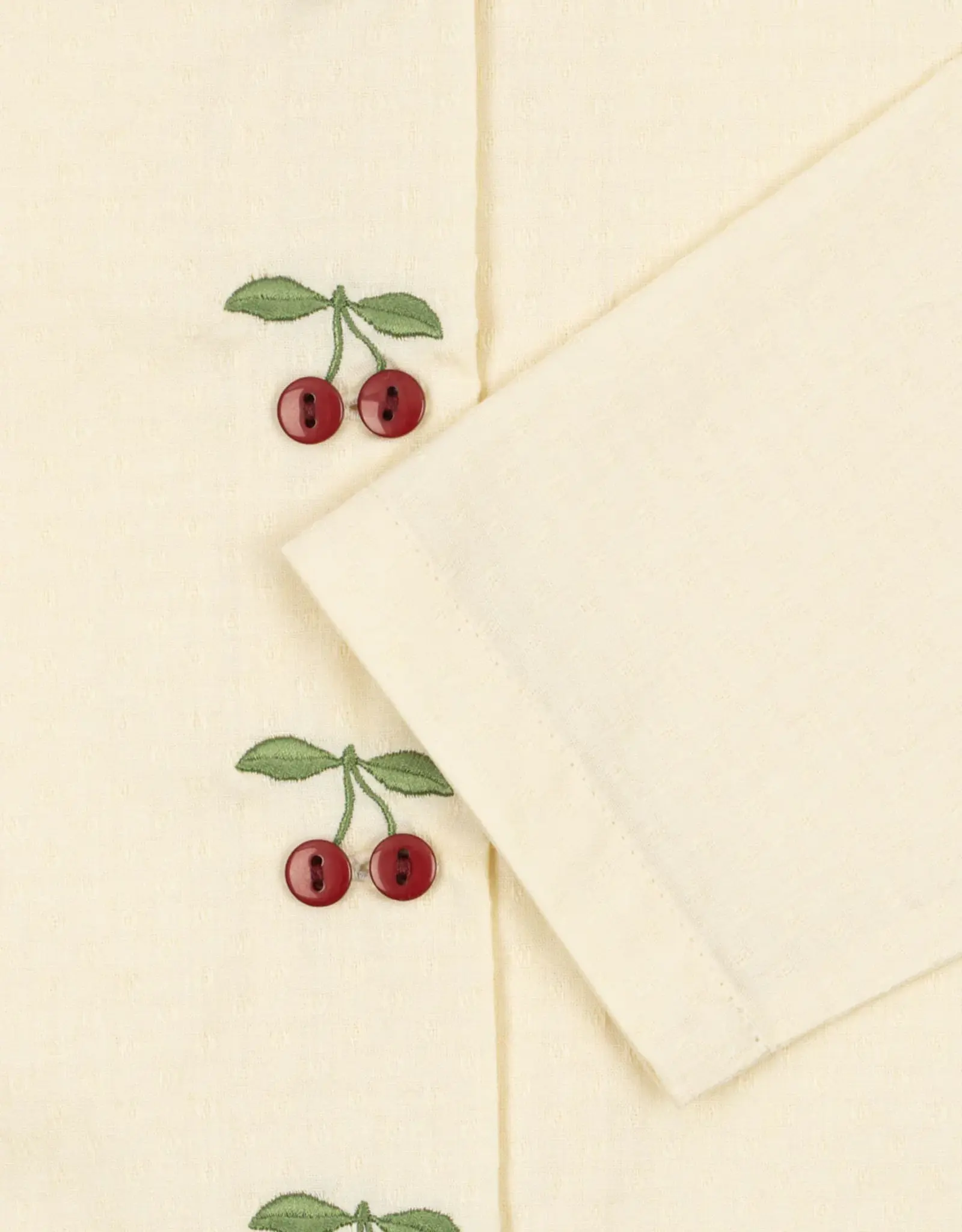 Konges Slojd KONGES SLØJD EVIA CHERRY SHIRT - CLOUD CREAM