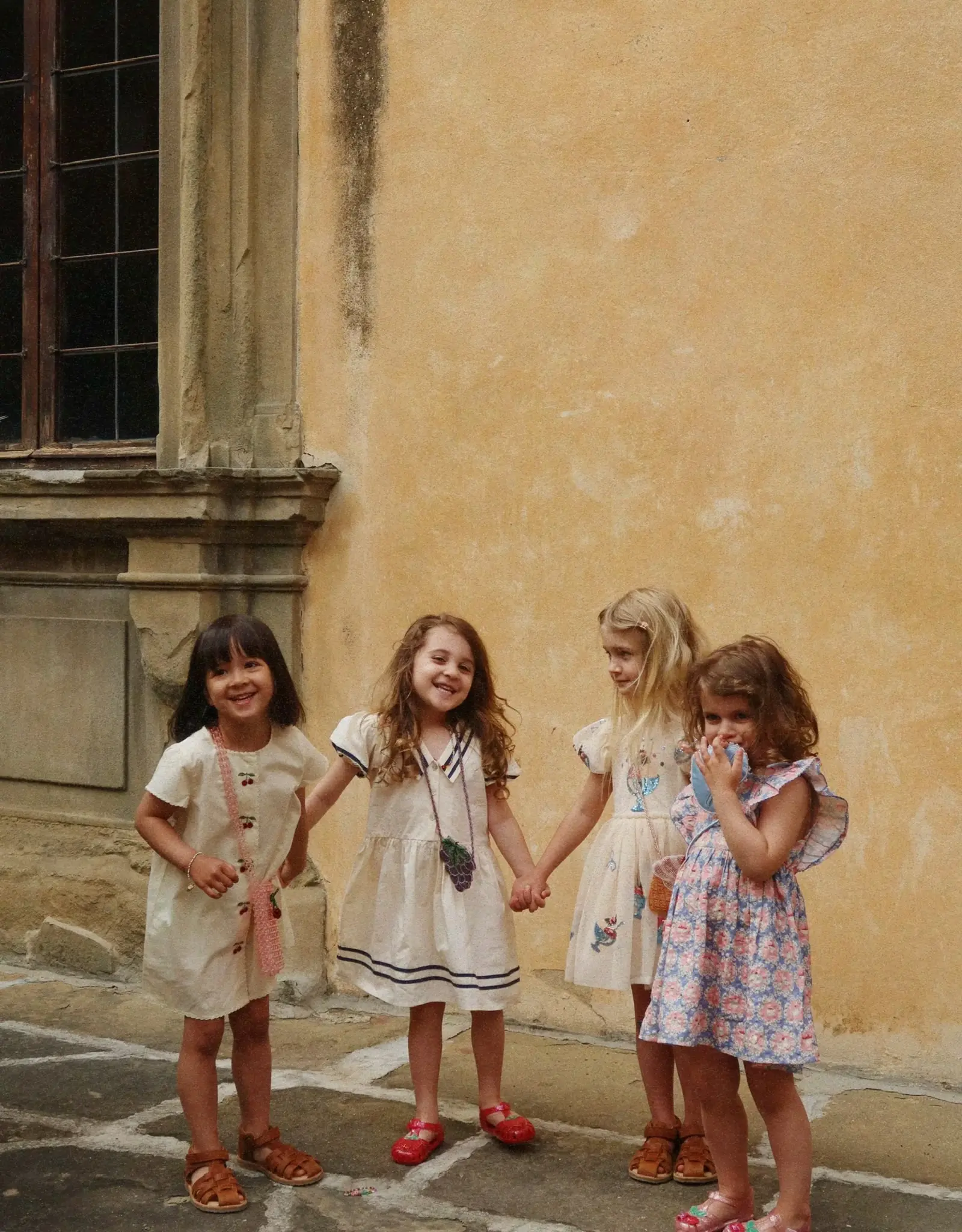 Konges Slojd KONGES SLØJD EVIA CHERRY DRESS - CLOUD CREAM