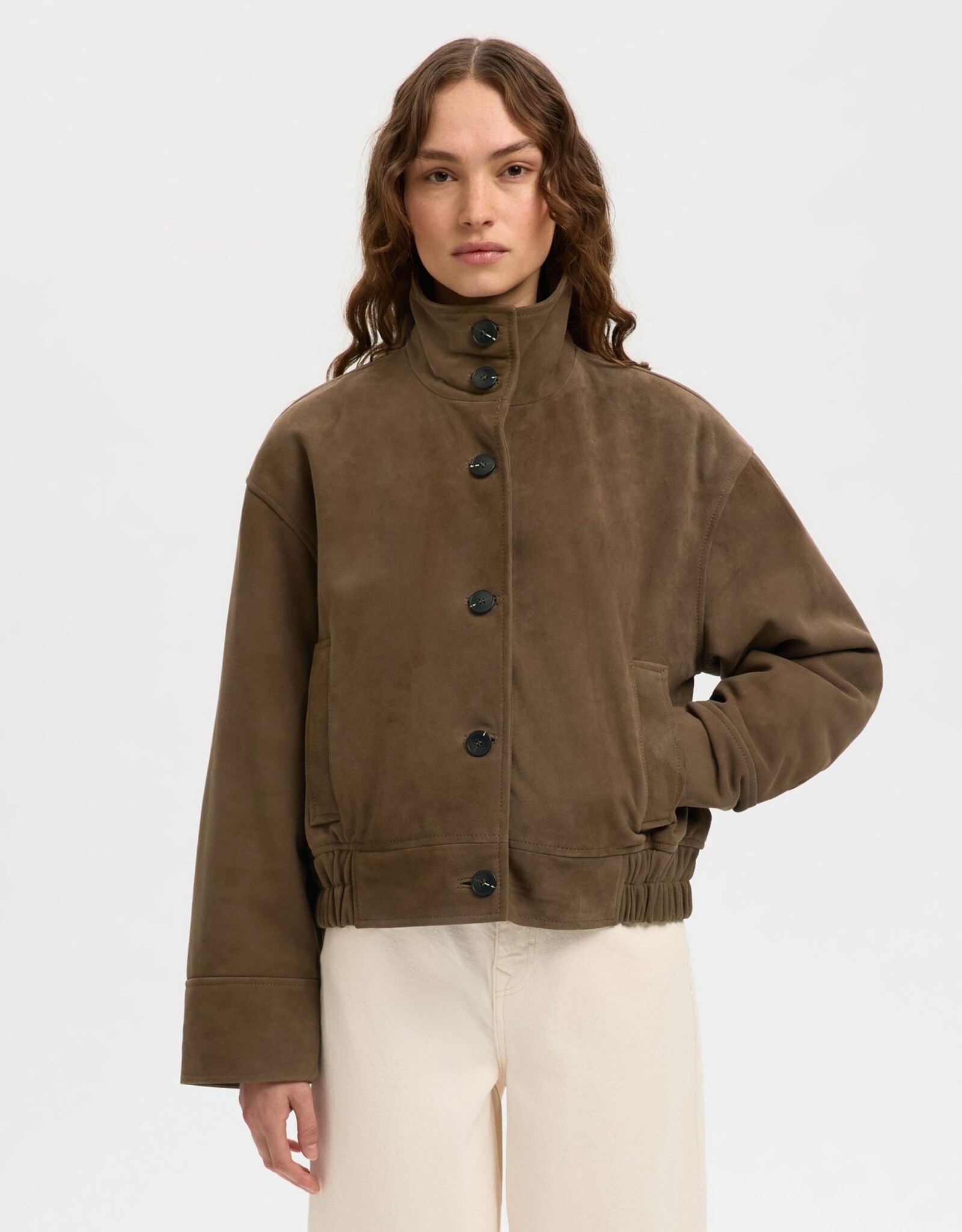 Selected Femme SELECTED FEMME AIDEN JACKET - CHOCOLATE CHIP